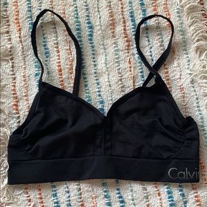 Calvin Klein Black Sports Bra Sz S